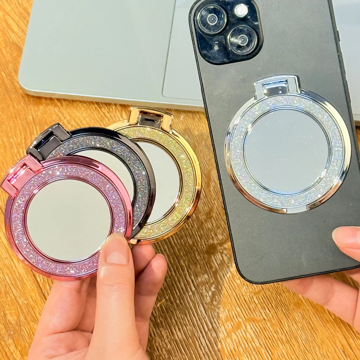 Suporte Anel Glitter para Celular